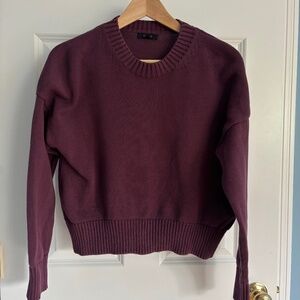 Quince dark purple sweater